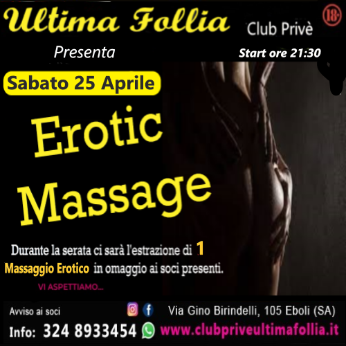 Venerdì 25 Aprile Erotic Massage