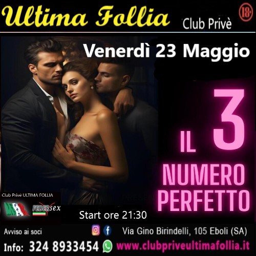VENERDÌ 23 MAGGIO: “IL 3 NUMERO PERFETTO”