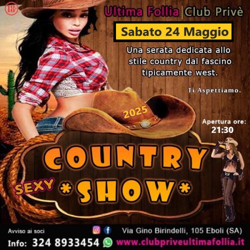 🤠 SABATO 24 MAGGIO: COUNTRY SHOW 🤠