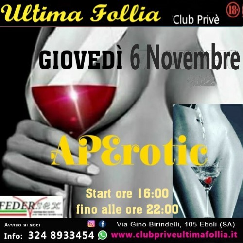 🍸 Giovedì 6 Novembre – Aperotic 🍸